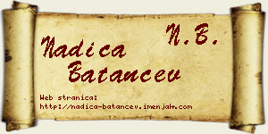 Nadica Batančev vizit kartica